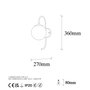 Opviq Jewel - 10560 Lámpara de Pared Dorado Brillante